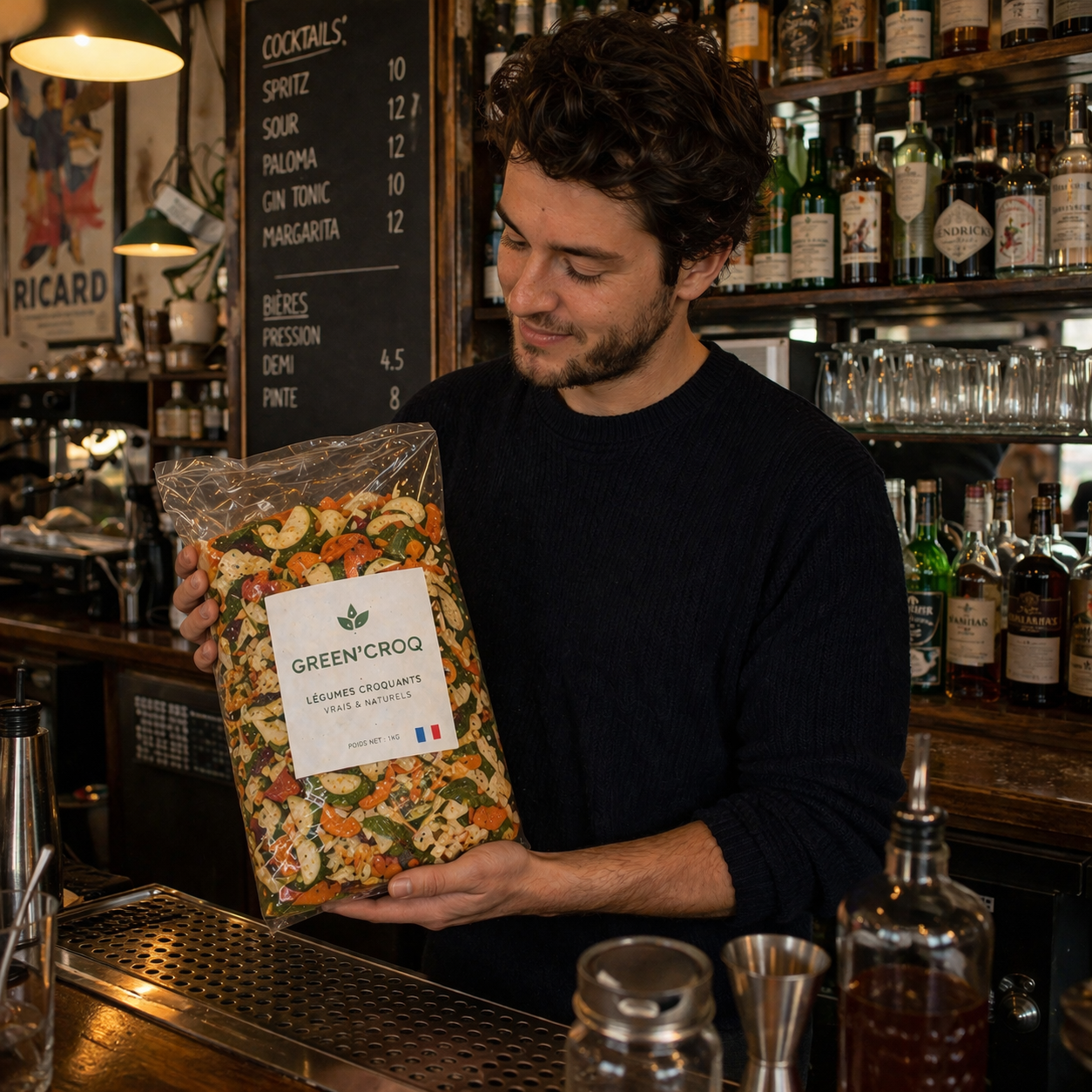 GREEN'CROQ freeze-dried fruits and vegetables for bars and cocktails – beetroot, carrot, okra and shiitake chips